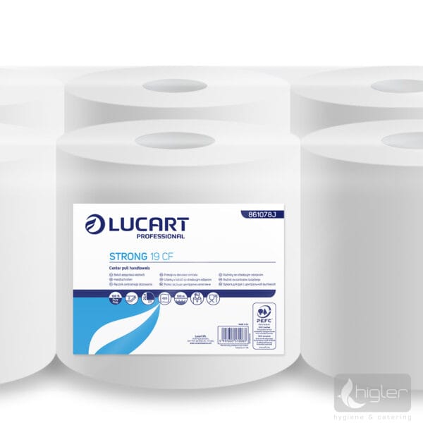 Kéztörlő Lucart Strong CF19 extra fehér (6 tekercs/csomag)