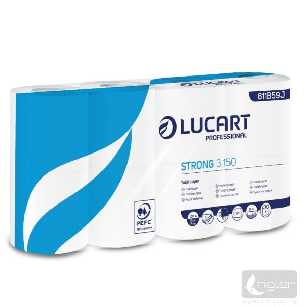 Toalettpapír Lucart Strong 3.150 8 tekercs/csomag