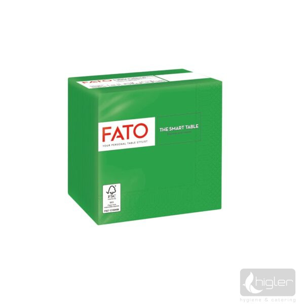 FATO Szalvéta 2 réteg 24x24 cm emerald zöld 100 db/csomag