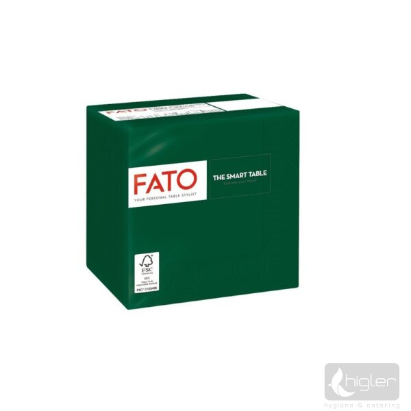 FATO Szalvéta 2 réteg 24x24 cm erdőzöld 100 db/csomag