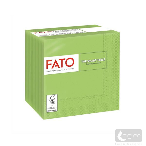 FATO Szalvéta 2 réteg 24x24 cm almazöld 100 db/csomag