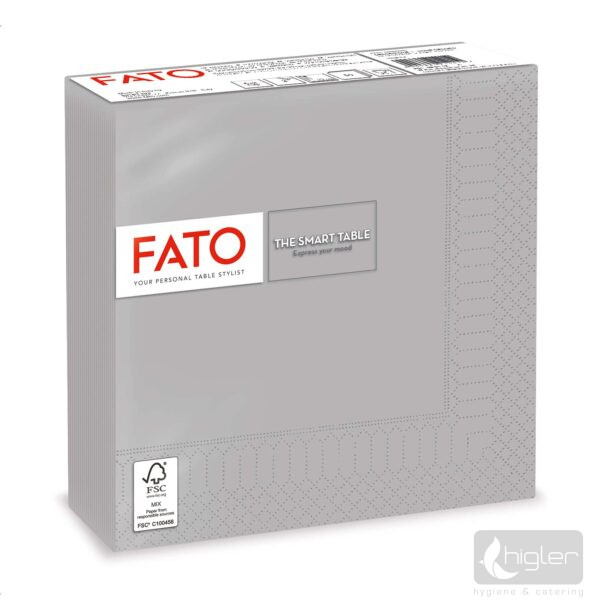 FATO Szalvéta 2 réteg 33x33 cm ezüst 20db/csomag