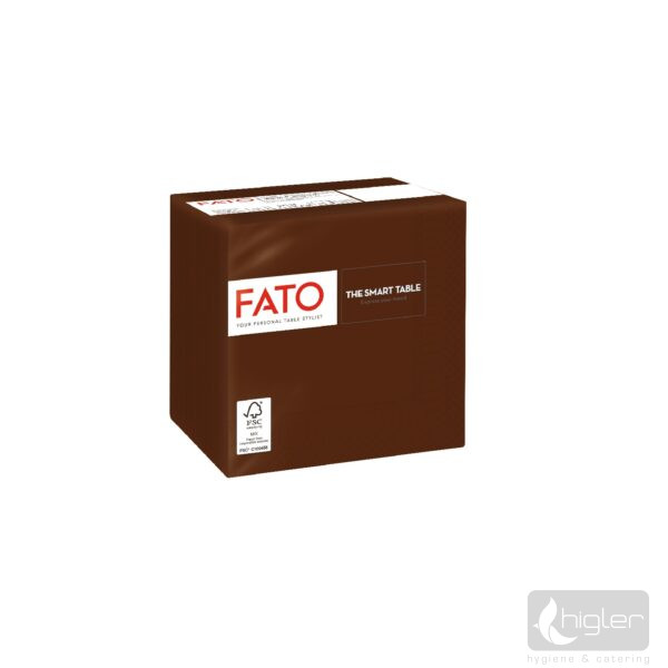 FATO Szalvéta 2 réteg 24x24 cm barna 100 db/csomag