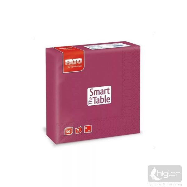 FATO Szalvéta 2 réteg 33x33 cm bordó 50 db/csomag