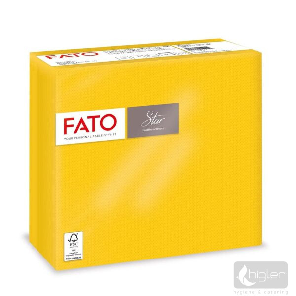 FATO Star Szalvéta 38x38 cm napsárga 40 db/csomag
