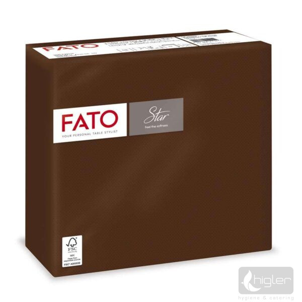 FATO Star Szalvéta 38x38 cm barna 40 db/csomag