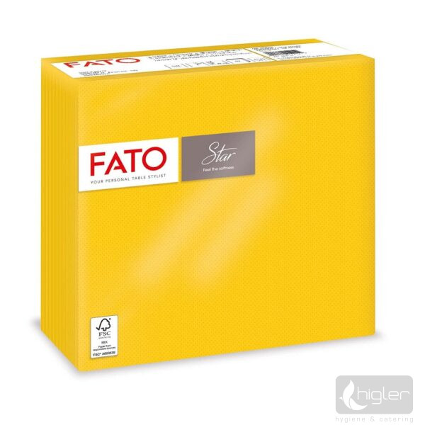 FATO Star Szalvéta 38x38 cm citromsárga 40 db/csomag