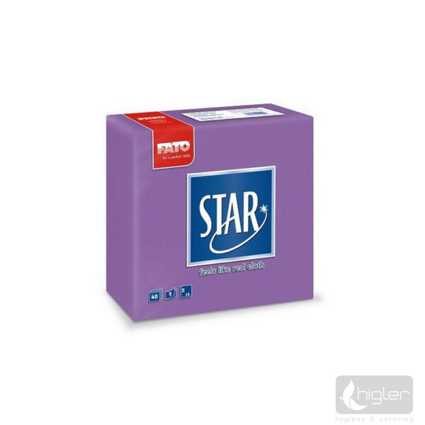 FATO Star Szalvéta 38x38 cm viola 40 db/csomag