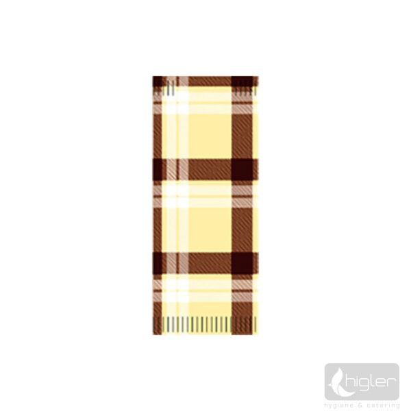 FATO Evőeszköztartó szalvétával (kockás: pezsgő-barna) 38*38 cm 1000 db