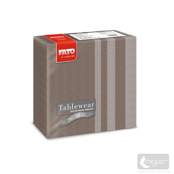 FATO Airlaid Szalvéta 40x40 cm Tweed barna 50 db/csomag
