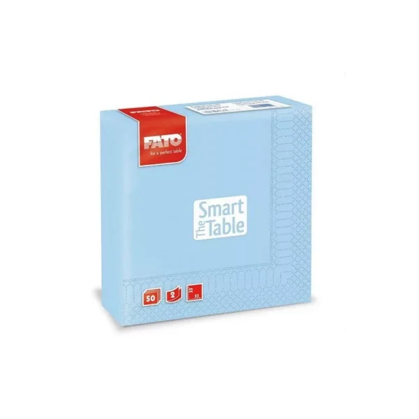 FATO Szalvéta 2 réteg 33x33 cm világoskék 50 db/csomag