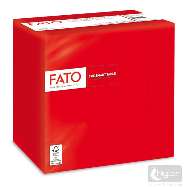 FATO Szalvéta 3 réteg 40x40 cm piros 100 db/csomag