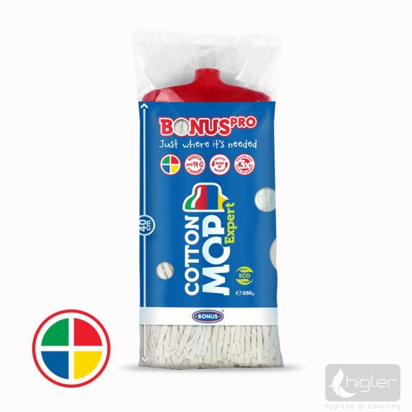 BonusPRO CottonMOP Expert felmosófej, piros 350g