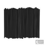 Szívószál papír fekete 23cm