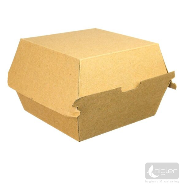 Hamburger papírdoboz kraft - 98x98x70mm