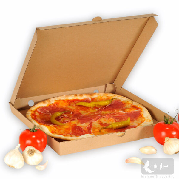Pizzadoboz 33x33x4cm barna natúr
