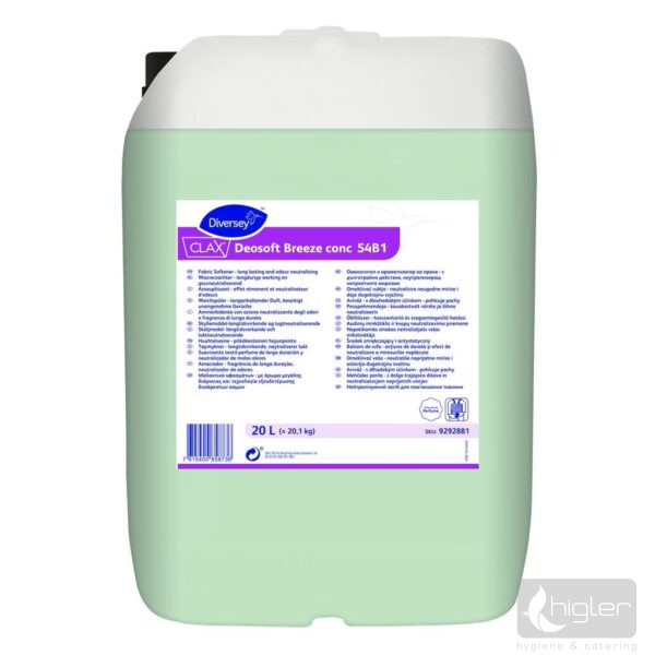 CLAX Deosoft Breeze Conc 54B1 Szövetlágyító, hosszantartó, koncentrált parfüm 20 l