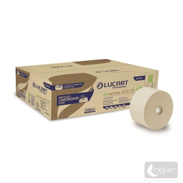 Toalettpapír Lucart Econatural 900 ID Cardbore Core 12tek/#