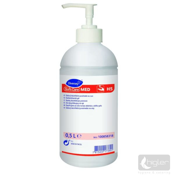 Soft Care Med H5 alkoholos kézfertőtlenítő gél 500 ml