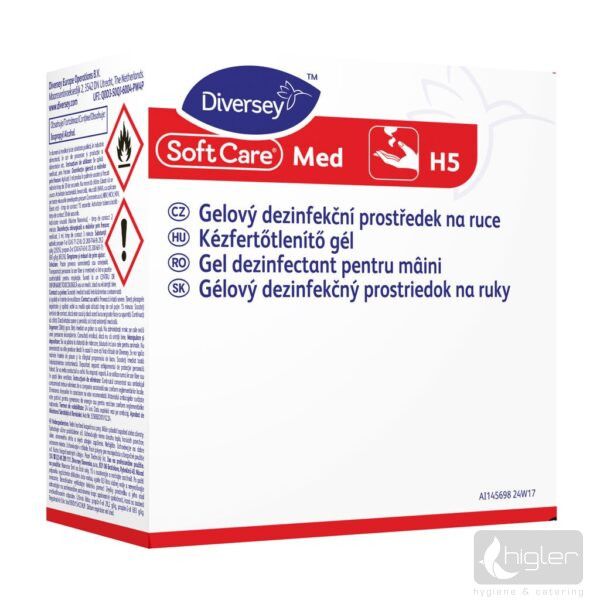 Soft Care Med H5 alkoholos kézfertőtlenítő gél 800 ml - 6db/#