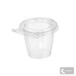 Egybefedeles műanyag pohár - 360ml sík tetővel