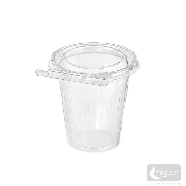 Egybefedeles műanyag pohár - 470ml sík tetővel 552 db/#