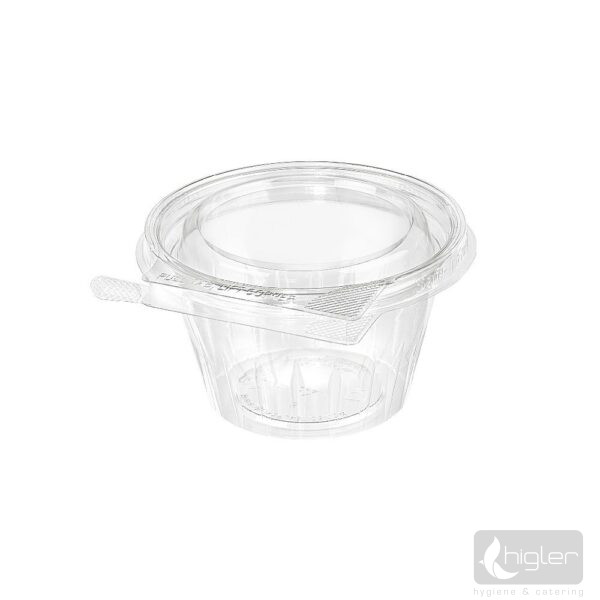 Egybefedeles műanyag pohár - 250ml sík tetővel 400db/#