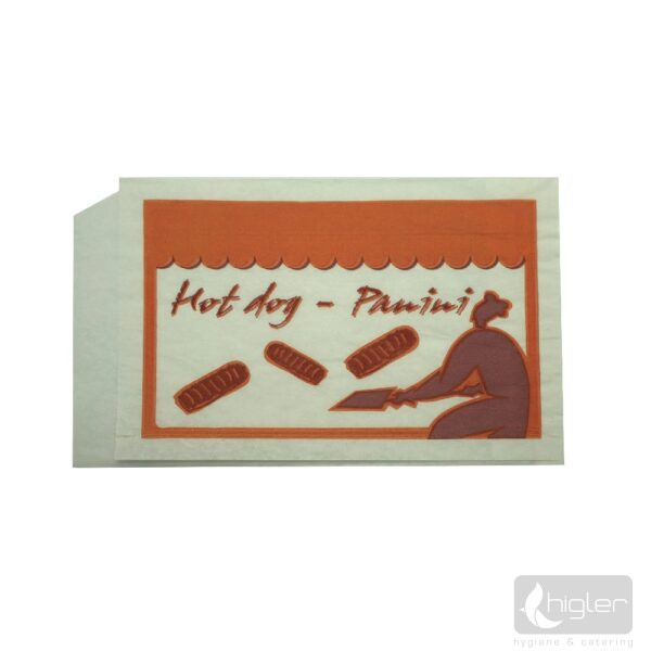 Papírtasak "hot-dog,panini nyomat" 120x200mm 500db/cs 8cs/#