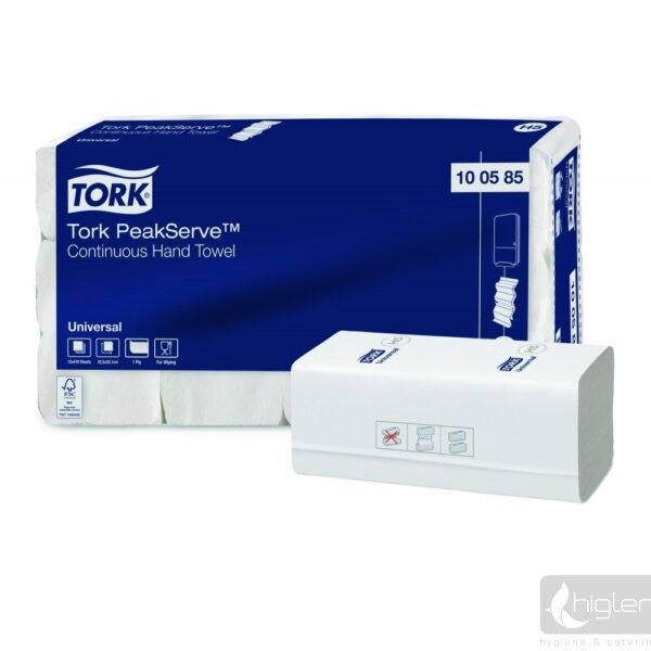 Tork PeakServe H5 hajtogatott kéztörlő 1rét. fehér 410lap 12cs/#